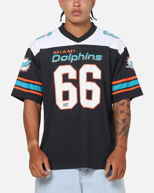 Majestic Athletic Miami Dolphins Glenver Mesh Oversized T-Shirt Black