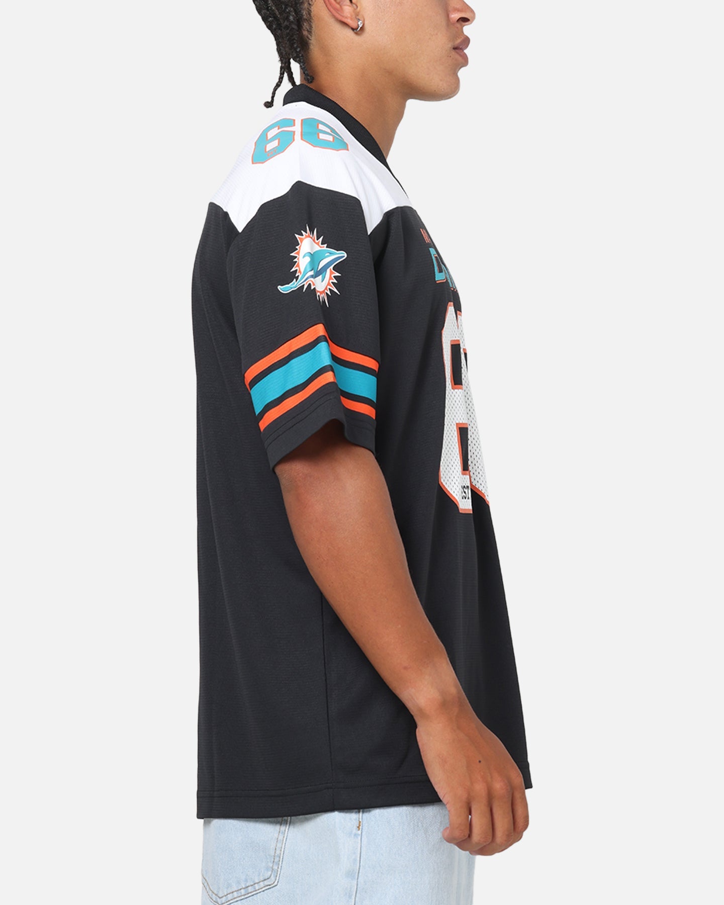 Majestic Athletic Miami Dolphins Glenver Mesh Oversized T-Shirt Black
