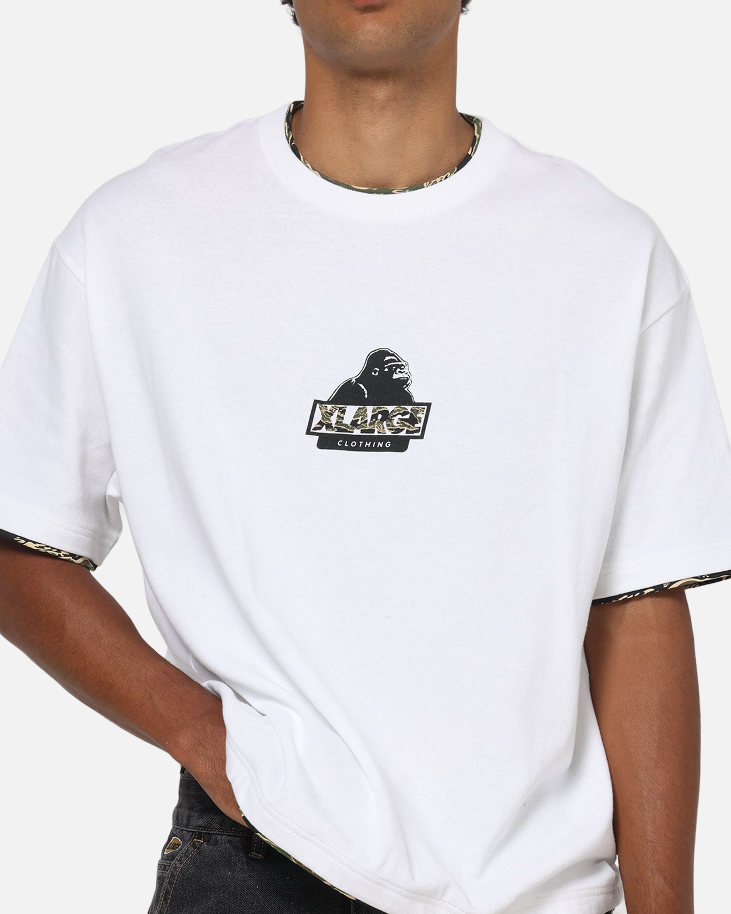 X-Large Double Layer Gorilla Fit T-Shirt White