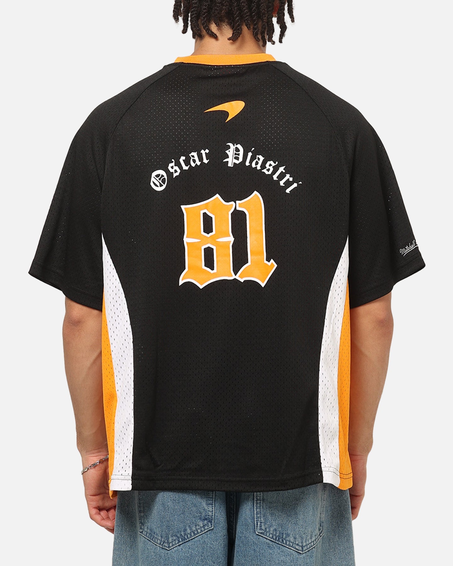 Mitchell & Ness McLaren Oscar Piastri Black Letter Jersey Black/Papaya