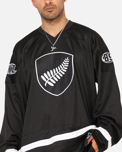 Mitchell & Ness All Blacks Rugby Union Classic Chrome Mesh Jersey Solid Black