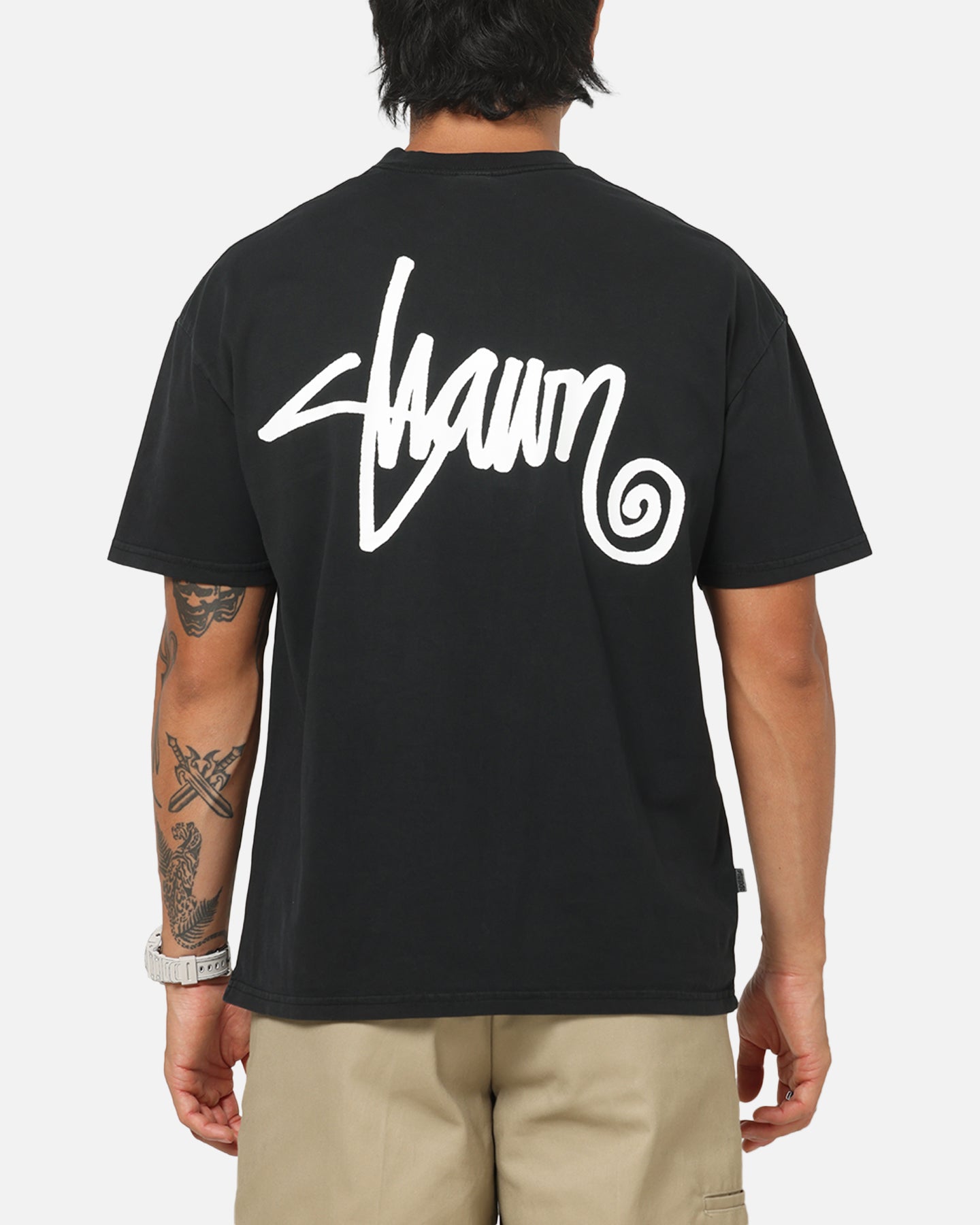 S Double Shawn Script T-Shirt Black