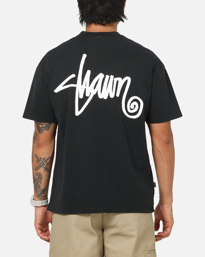 S Double Shawn Script T-Shirt Black