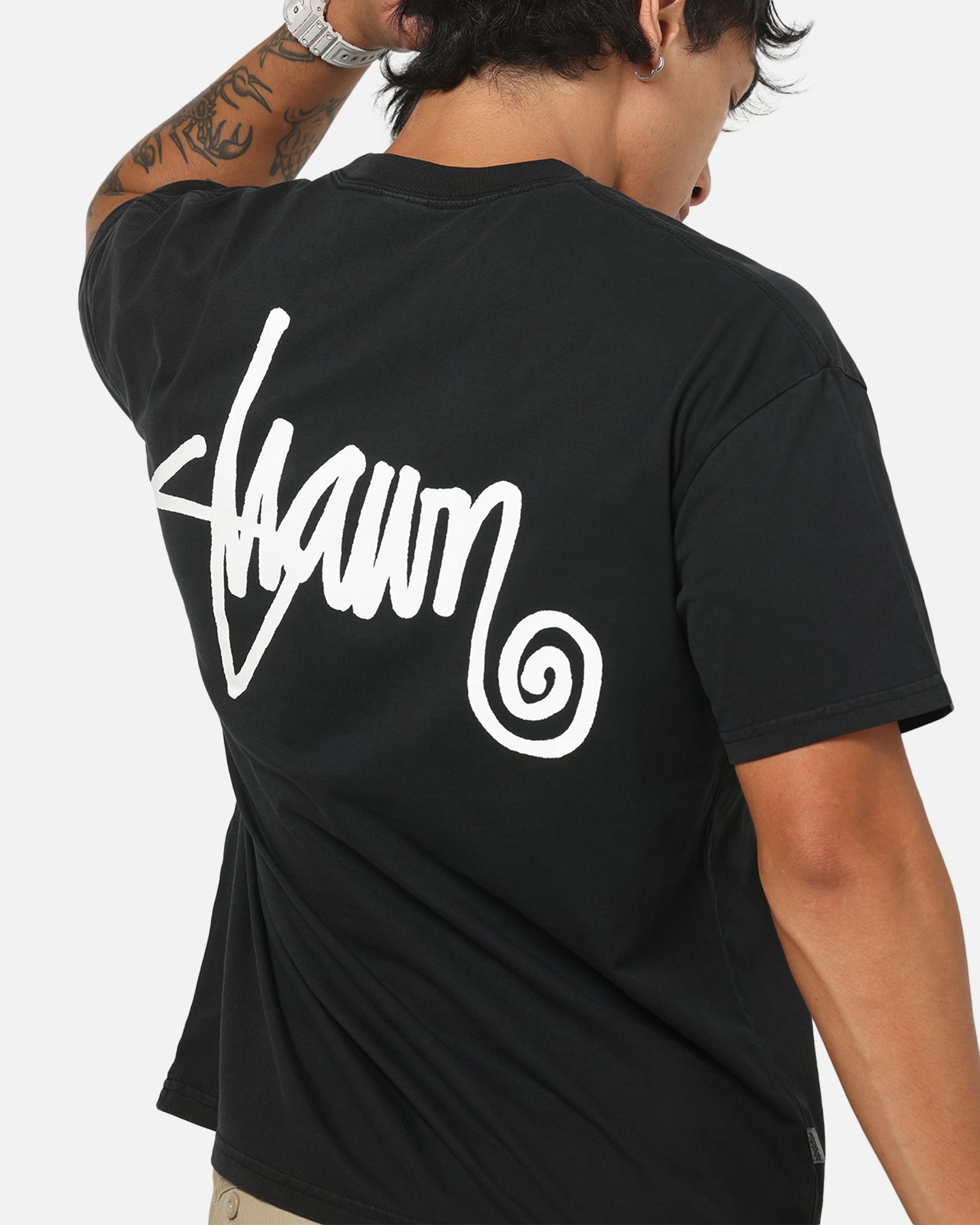 S Double Shawn Script T-Shirt Black