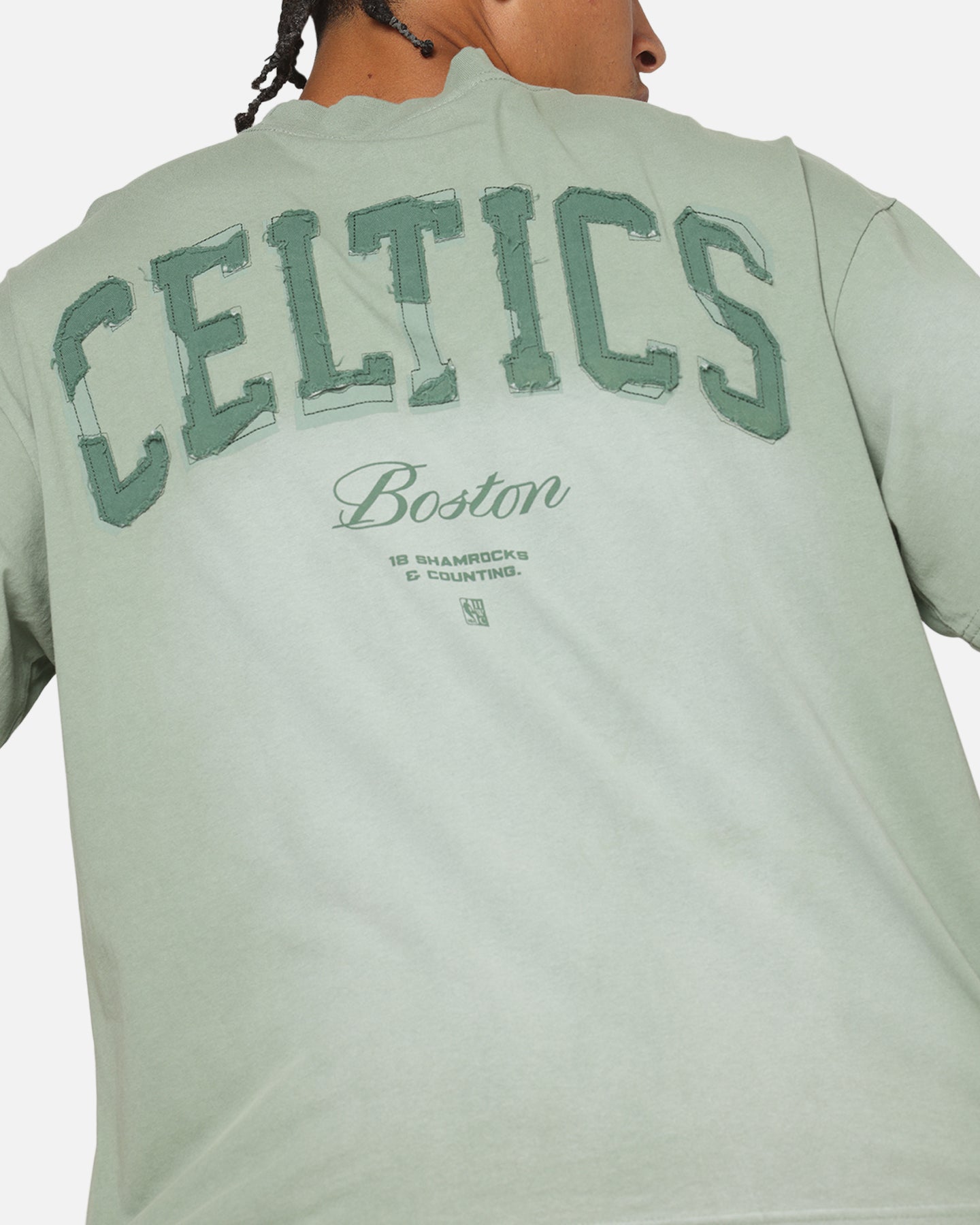 Mitchell & Ness Boston Celtics Big Oversized Logo T-Shirt Orchid Tint