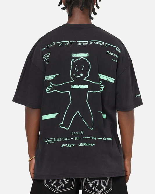 73Studio X Fallout Pipboy T-Shirt Black Acidwash