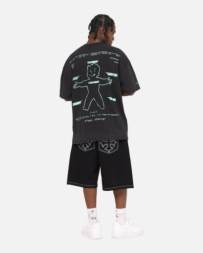 73Studio X Fallout Pipboy T-Shirt Black Acidwash