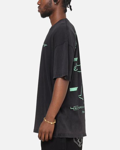 73Studio X Fallout Pipboy T-Shirt Black Acidwash