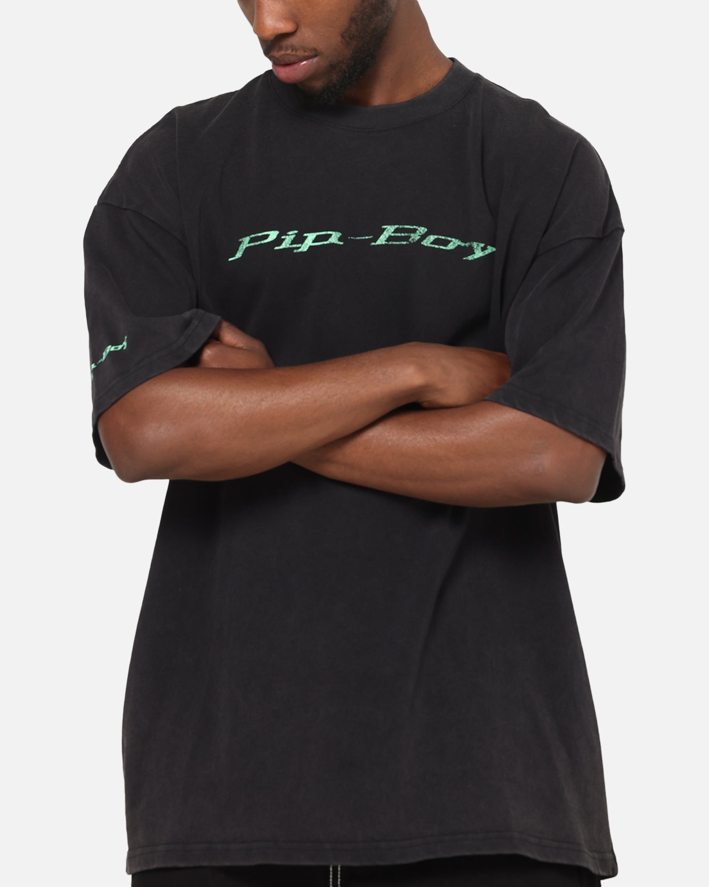 73Studio X Fallout Pipboy T-Shirt Black Acidwash