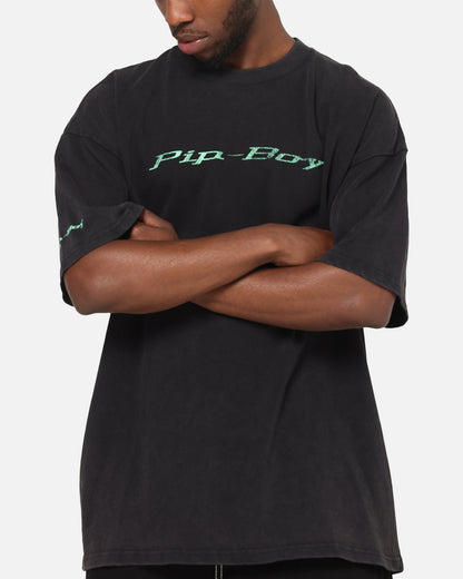 73Studio X Fallout Pipboy T-Shirt Black Acidwash
