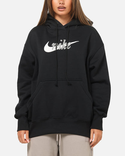 Nike Women's Sportswear Phoenix Fleece Oversized Logo Hoodie Black/Summit White