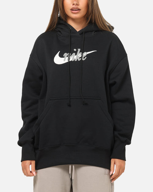 Nike Women's Sportswear Phoenix Fleece Oversized Logo Hoodie Black/Summit White