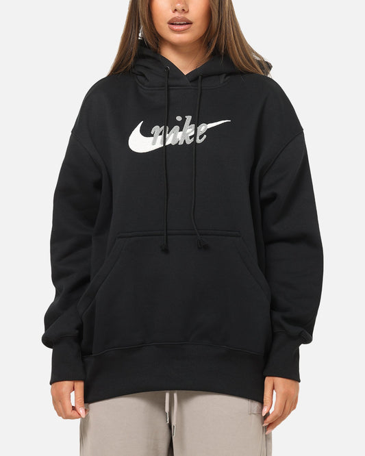 Nike Women's Sportswear Phoenix Fleece Oversized Logo Hoodie Black/Summit White