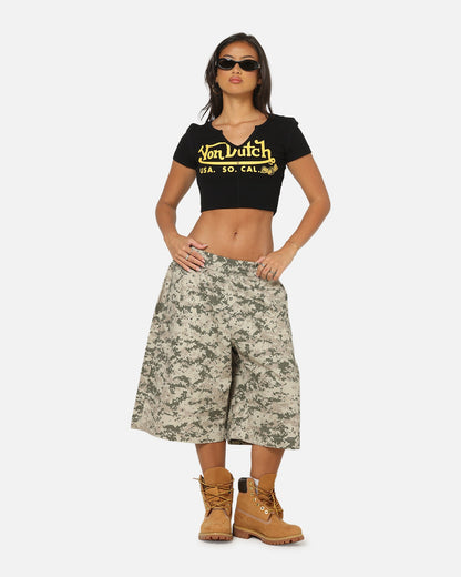 Von Dutch Women's Cropped T-Shirt Black