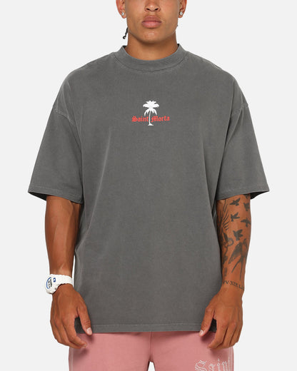 Saint Morta Palm Dreams T-Shirt Washed Charcoal