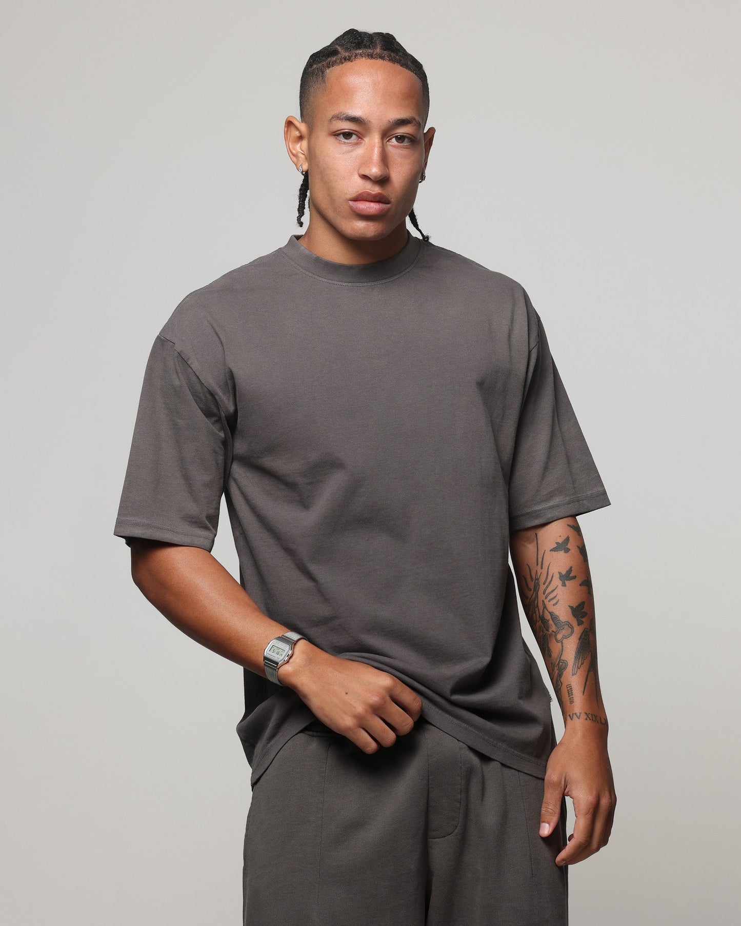 American Thrift Short Sleeve T-Shirt Washed Charcoal