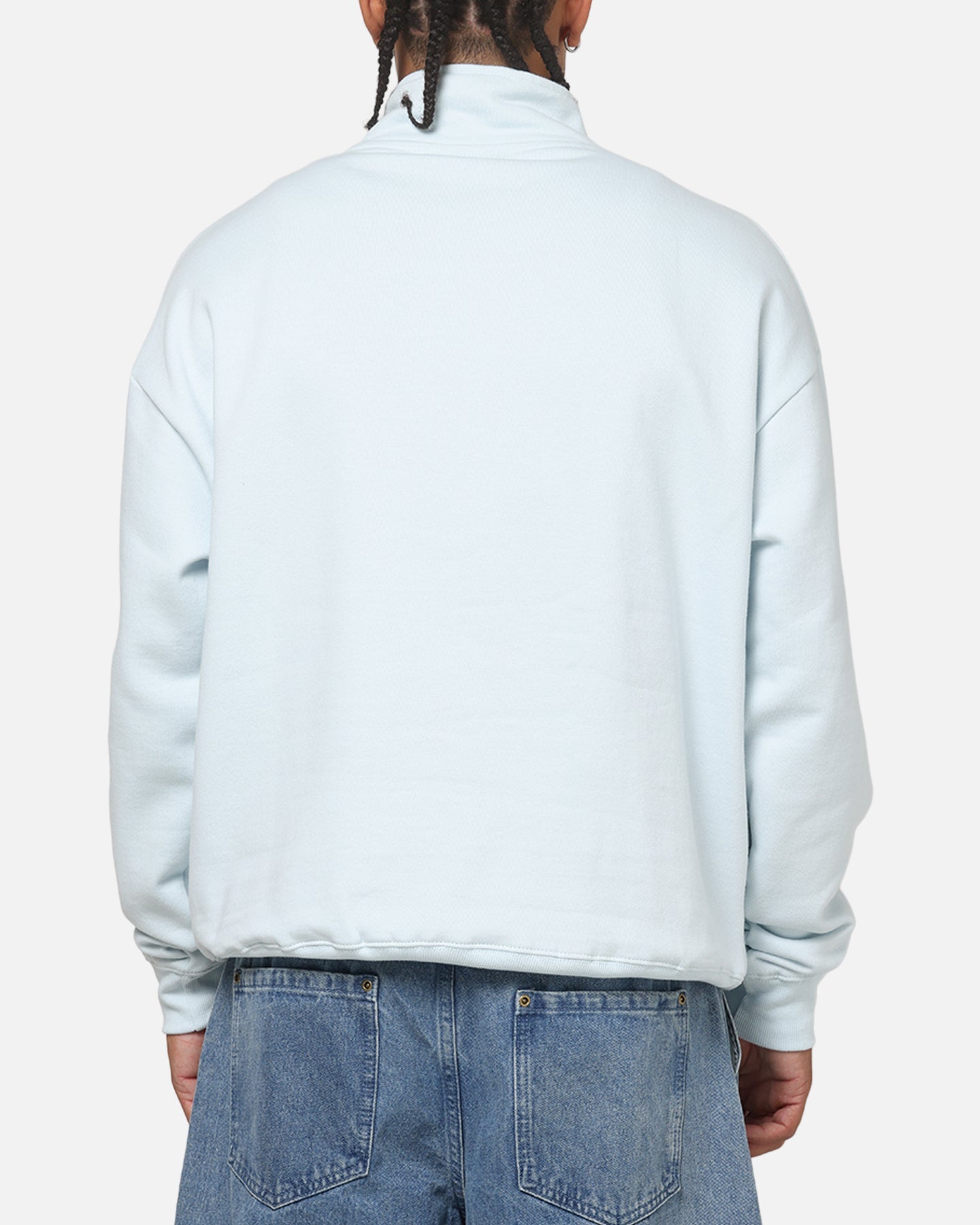 Carre Gridlock 1/4 Zip Crewneck Light Blue