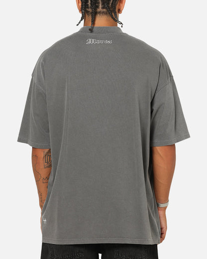 Saint Morta Vigil Mock Neck T-Shirt Washed Charcoal