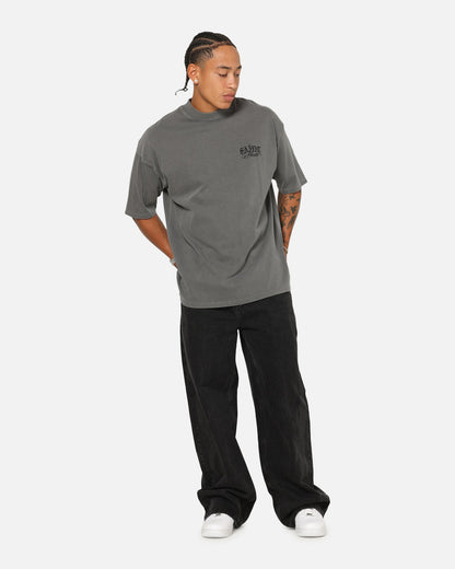 Saint Morta Serenity Mock Neck T-Shirt Washed Charcoal