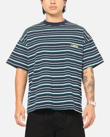 Carre Striped Pocket T-Shirt Navy Stripe