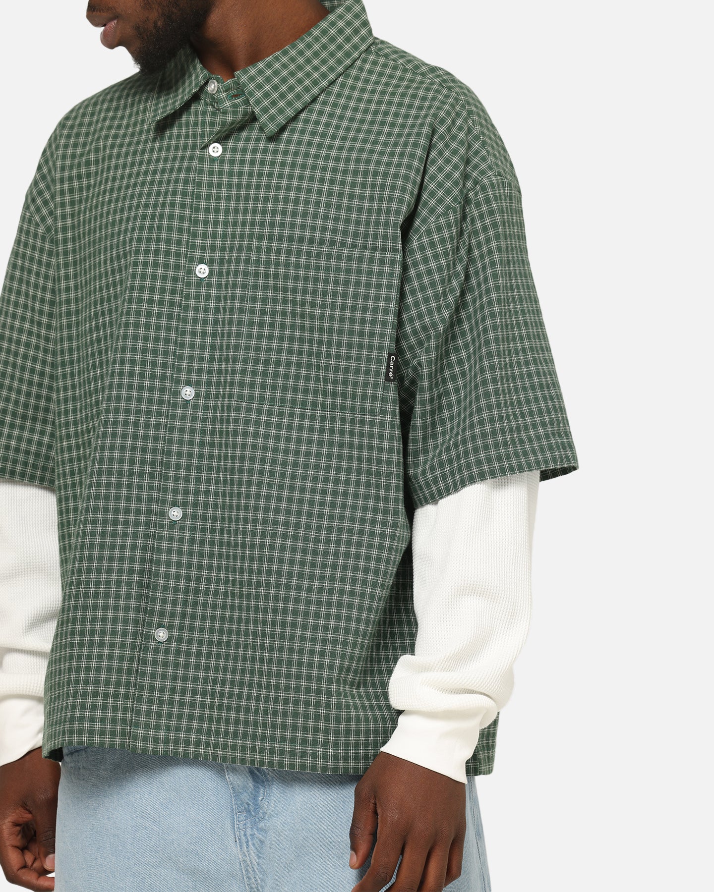 Carre Archive Layered Shirt Green Plaid
