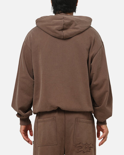 Carre Prime Hoodie Washed Brown