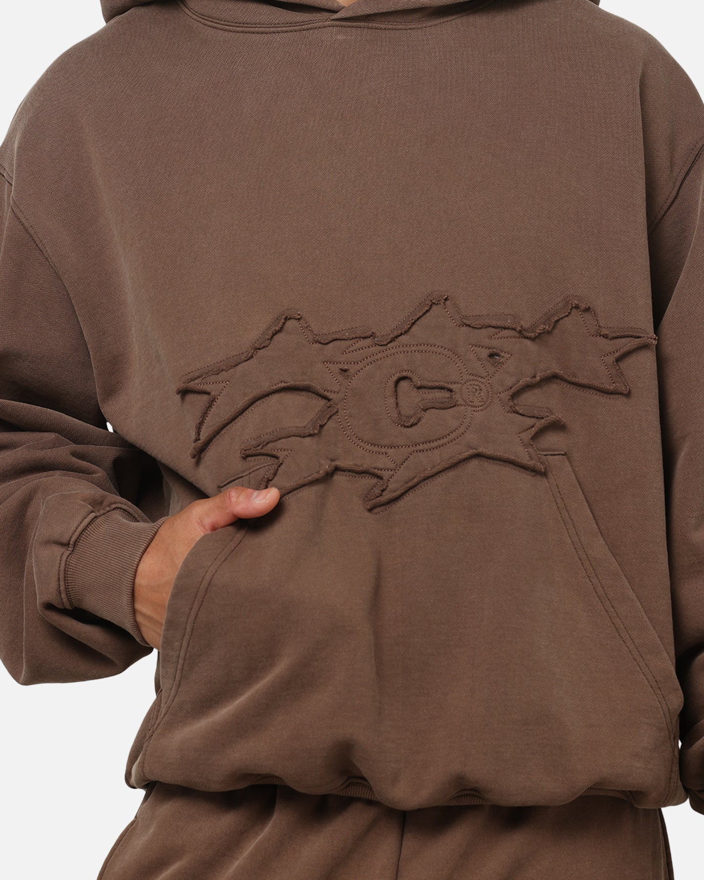 Carre Prime Hoodie Washed Brown