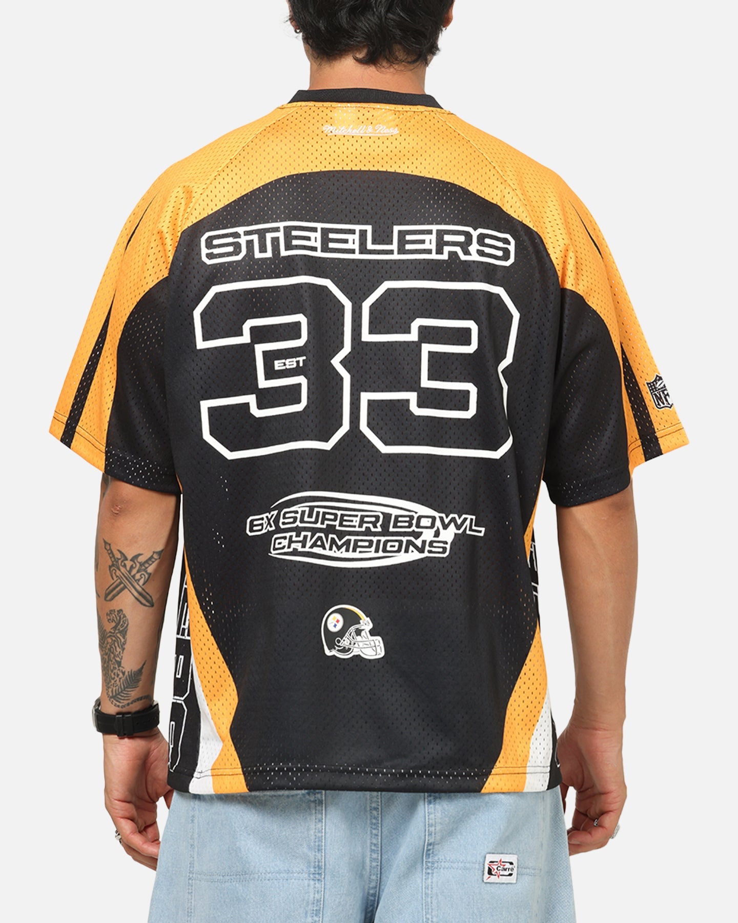 Mitchell & Ness Pittsburgh Steelers Warehouse Rave Jersey Black/Yellow
