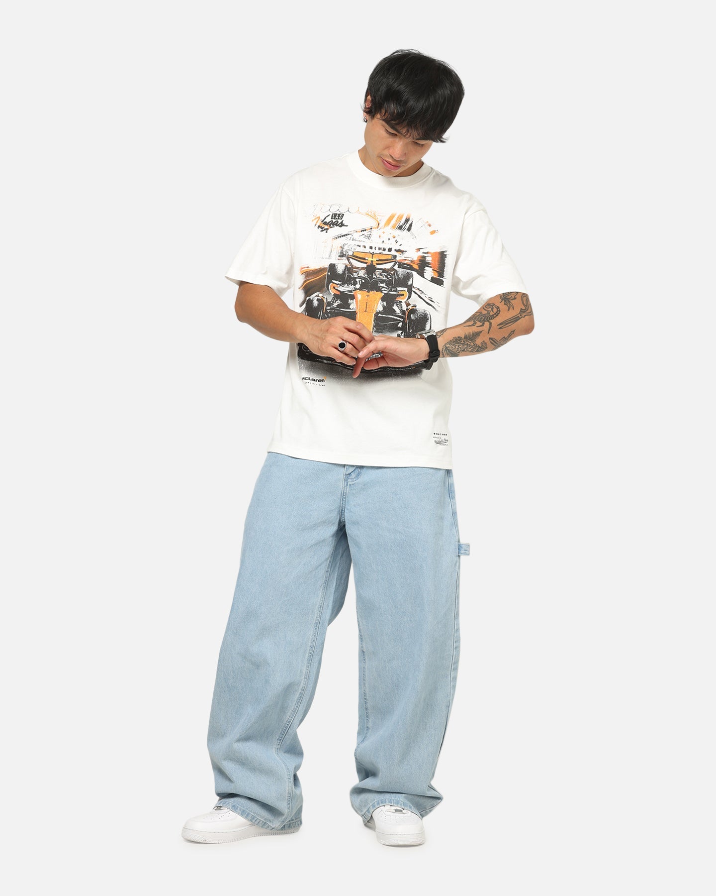 Mitchell & Ness X Mclaren Vegas 2025 T-Shirt Vintage White