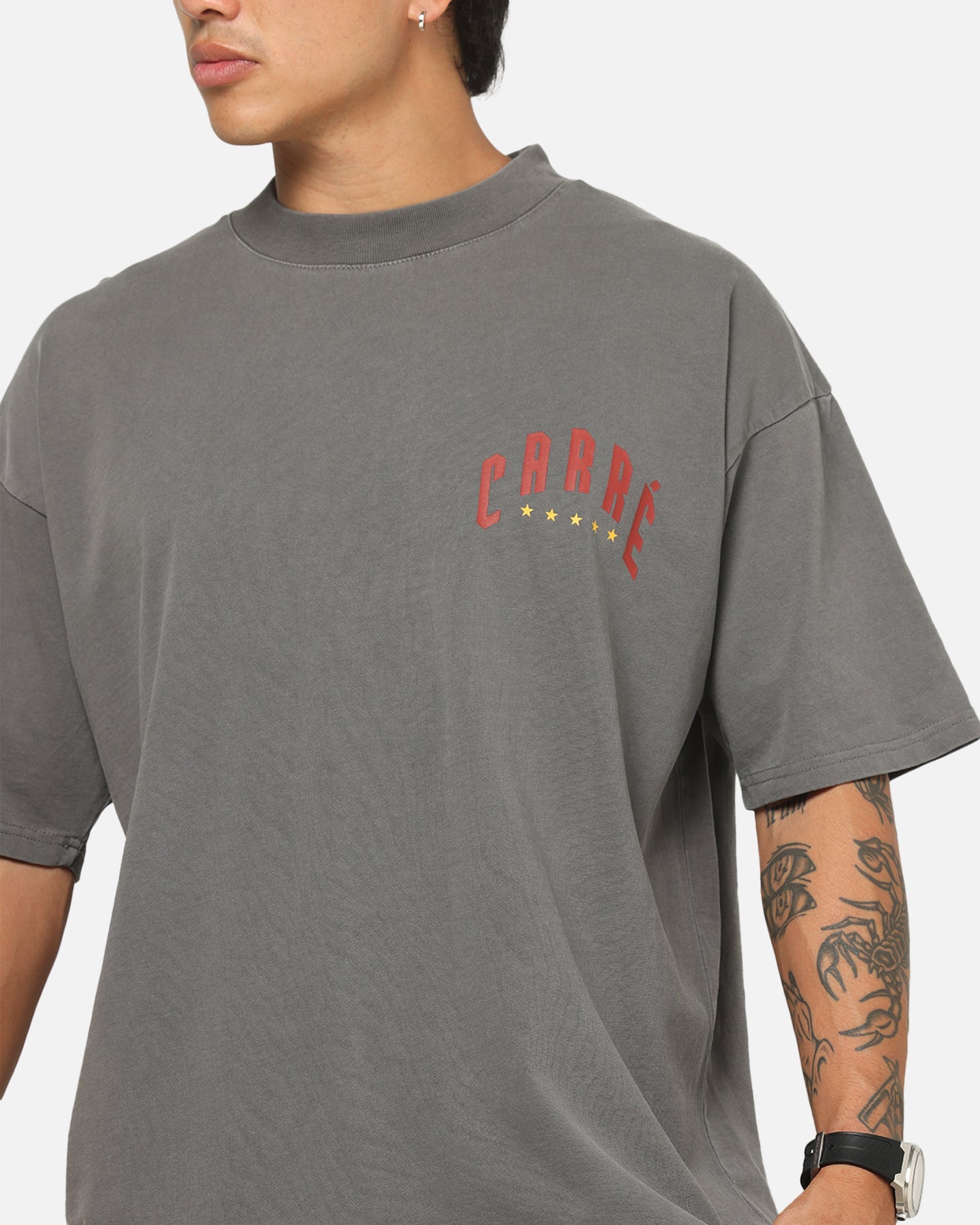 Carre Tiger Glow T-Shirt Washed Charcoal