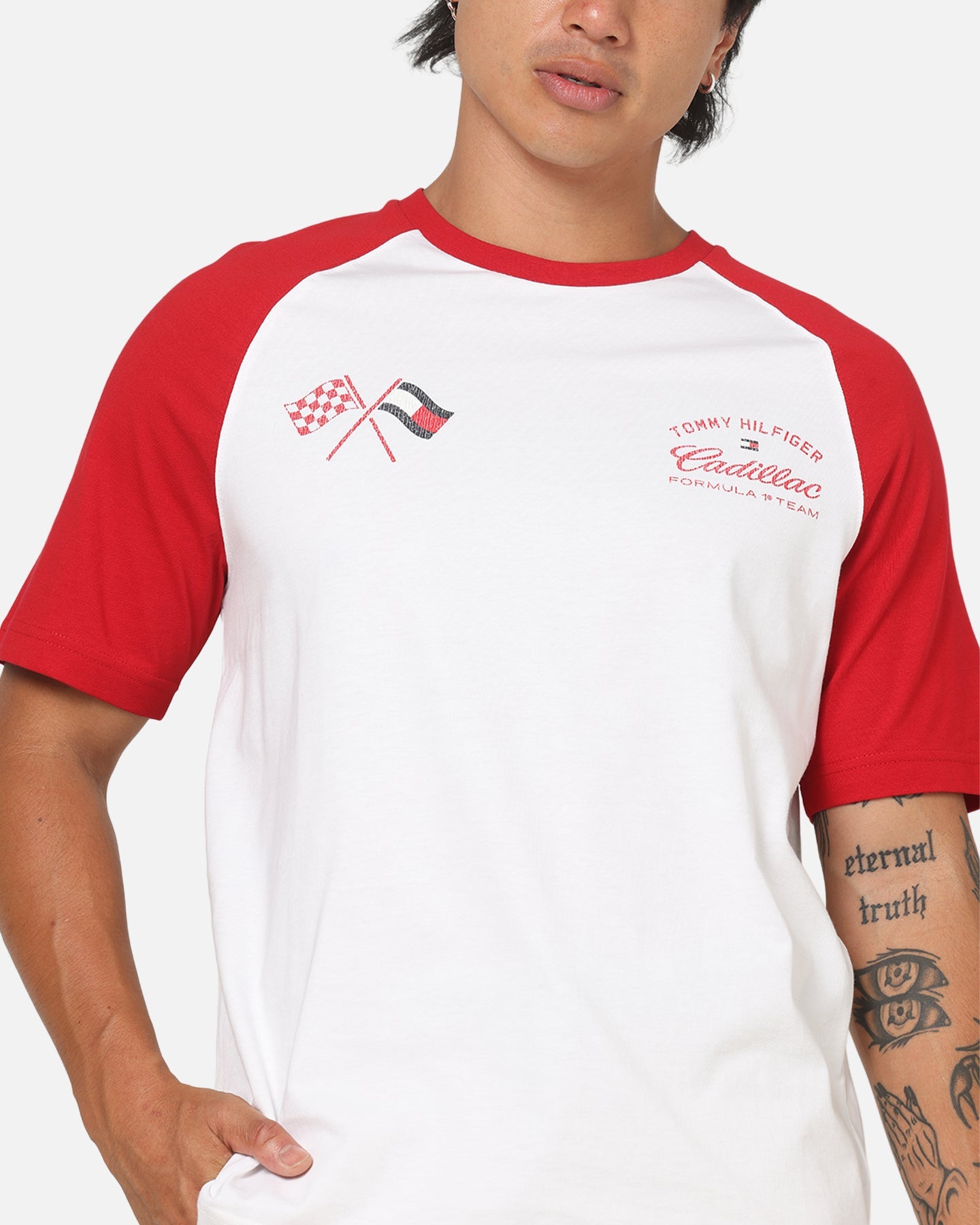 Tommy Hilfiger X Cadillac Formula 1 Team Speedometer T-Shirt White/Red