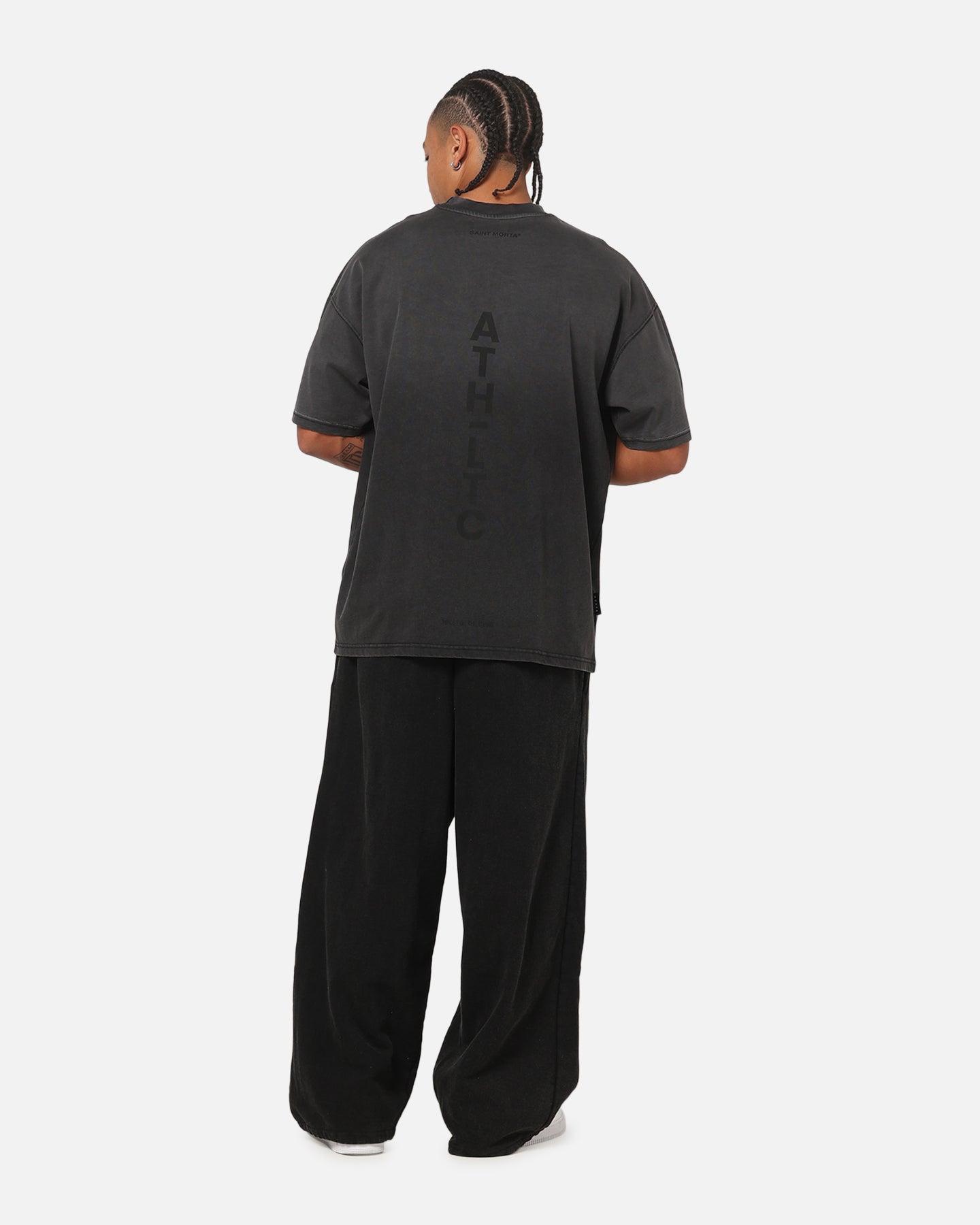 Saint Morta Athltc R3 Boxy T-Shirt Washed Black