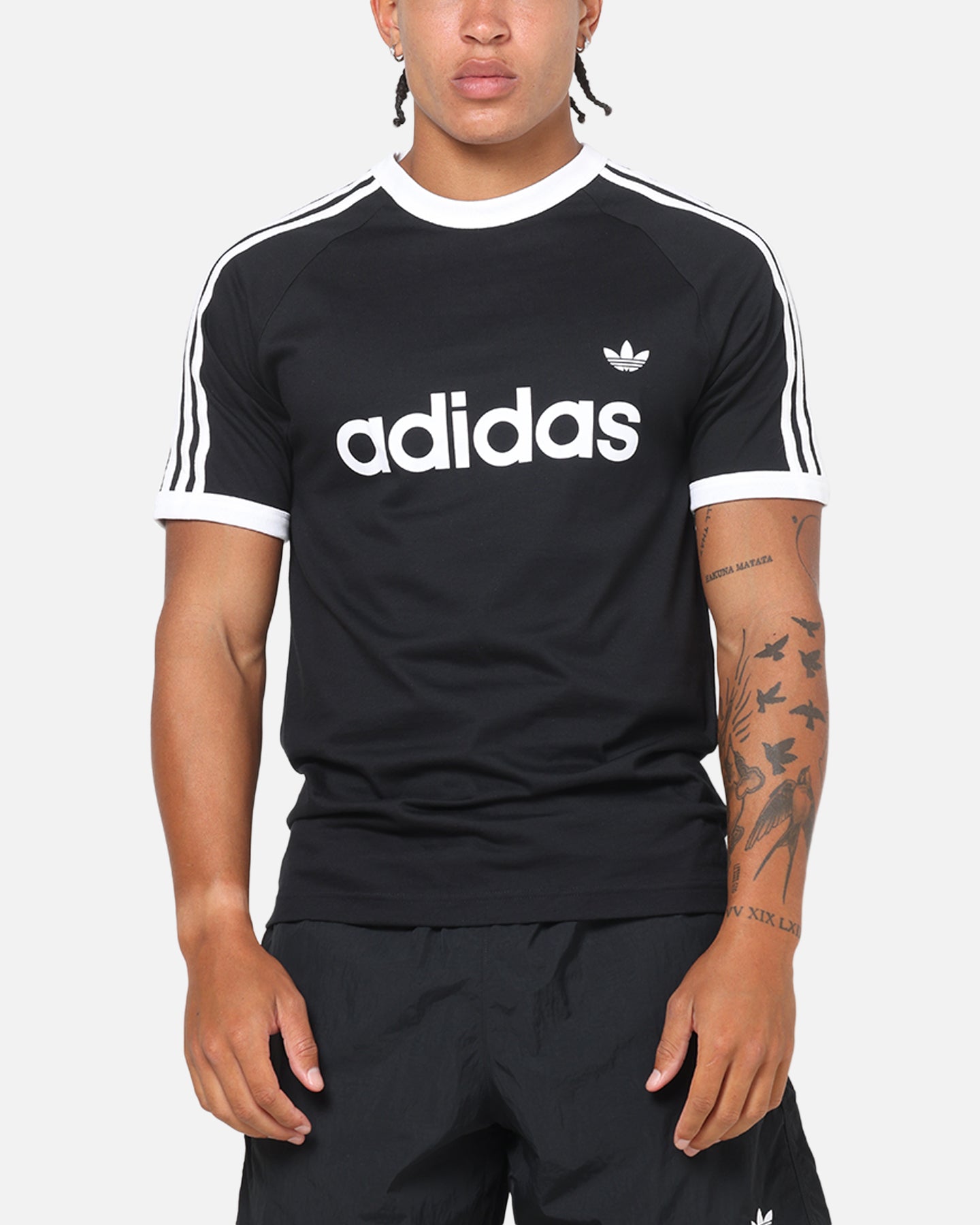 Adidas 3-Stripes Ringer T-Shirt Black