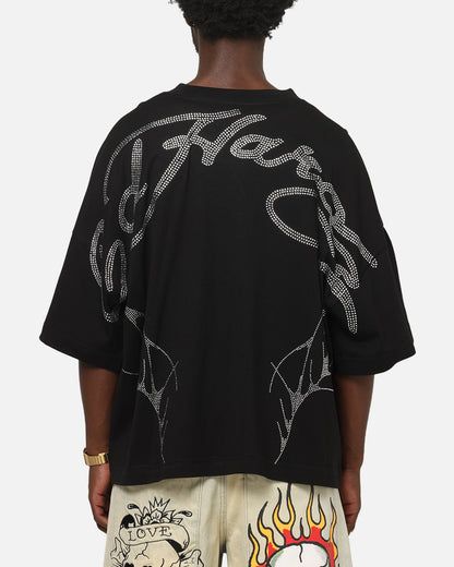 Ed Hardy Cyber Rhinestone T-Shirt Black
