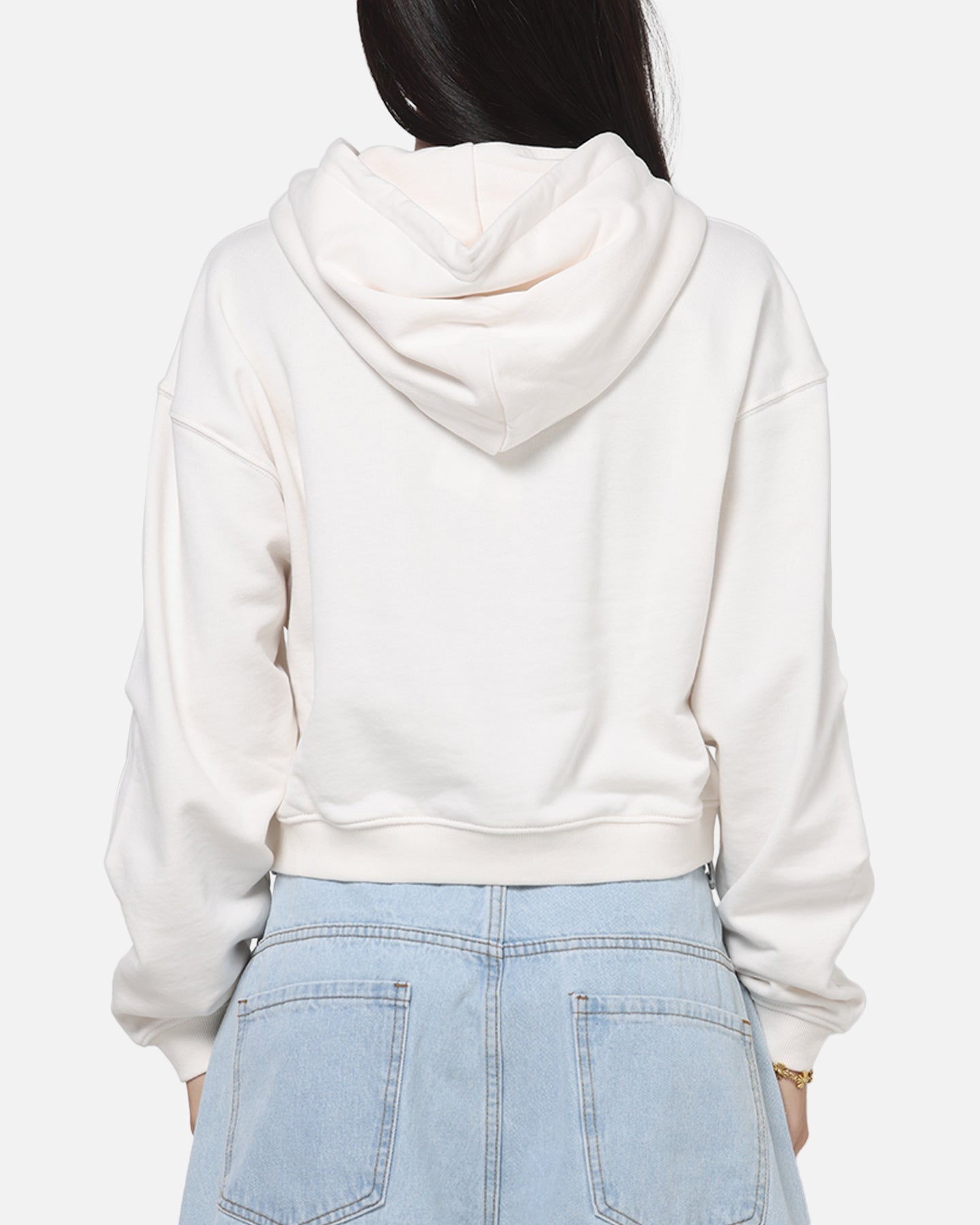 Tommy Jeans Women's TJW Boxy Crop Varsity Hoodie White