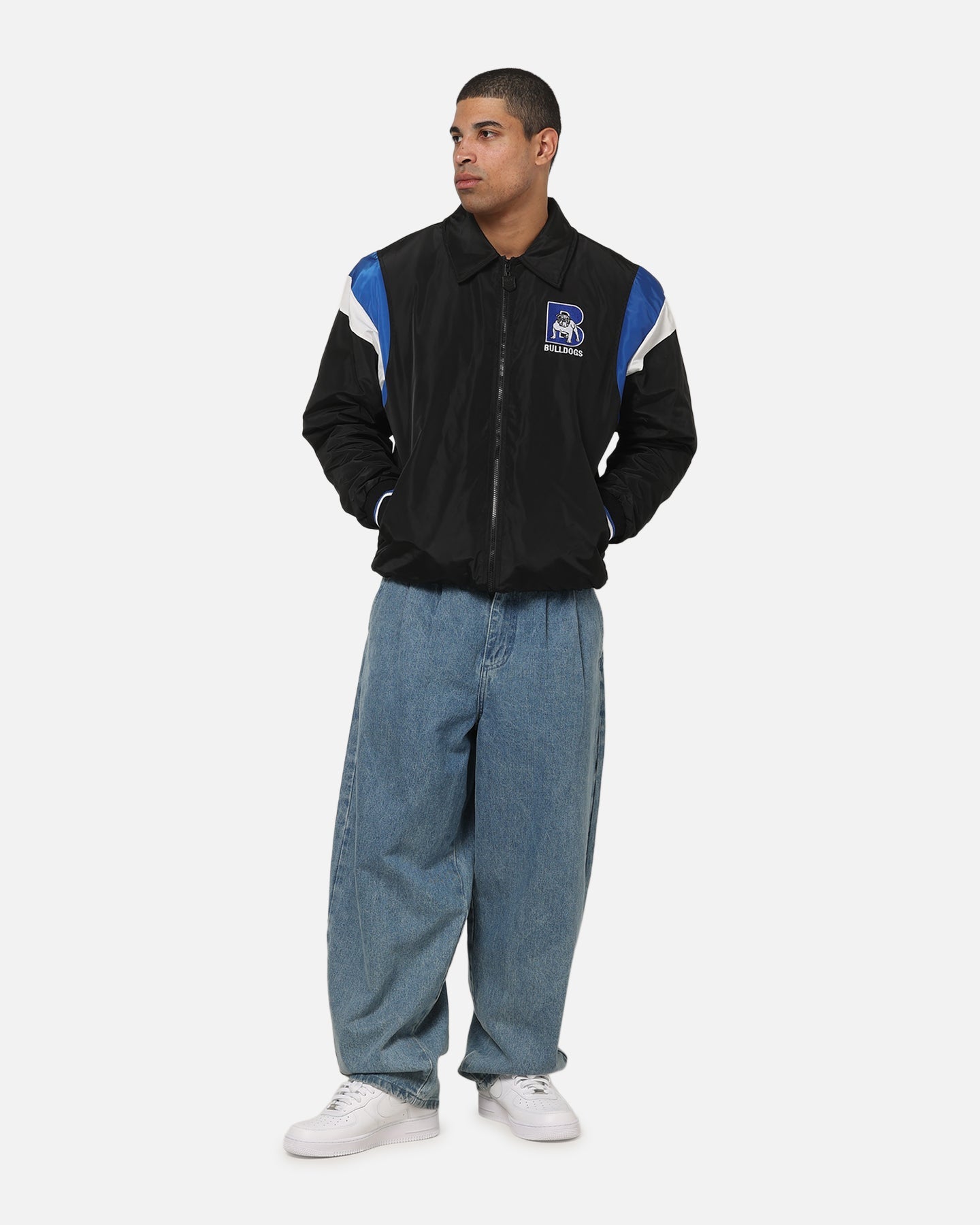 Bleacher Athletic Canterbury-Bankstown Bulldogs NRL Legacy Baseball Jacket Black