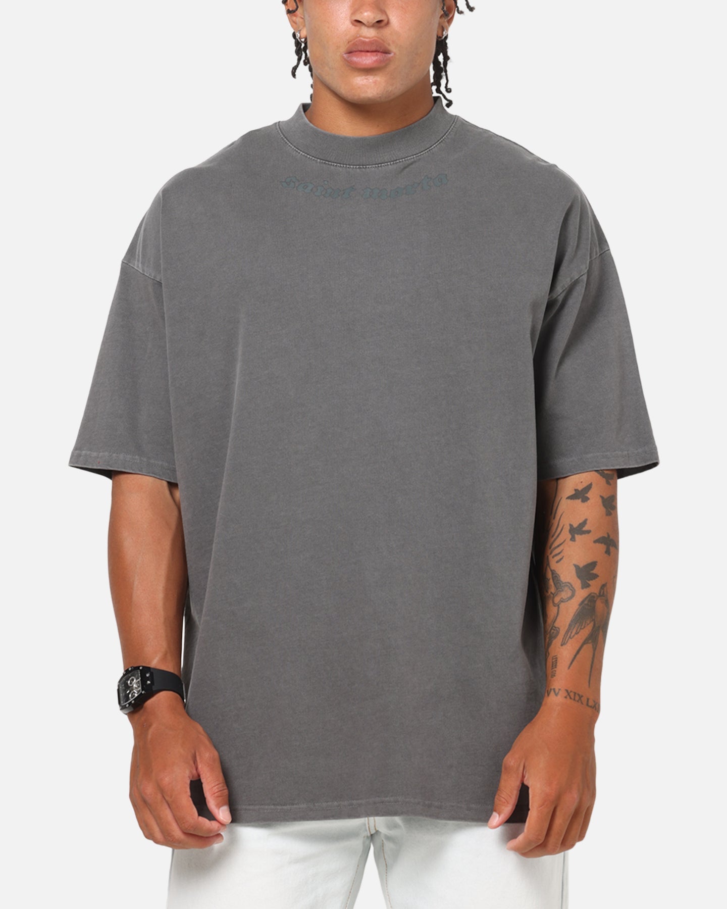 Saint Morta Fade Away Boxy T-Shirt Washed Charcoal