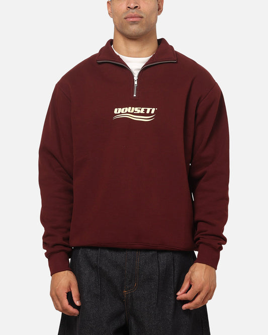 Vouseti Golf Wave Quarter Zip Crewneck Dark Plum