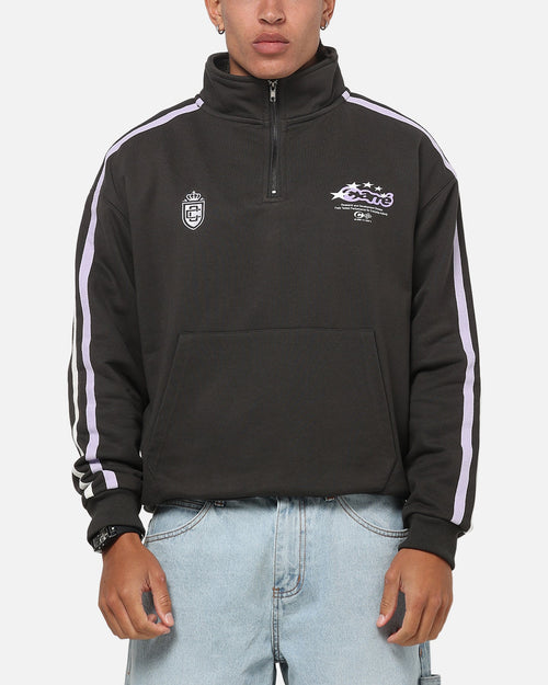 Carre Footie 1/4 Zip Crewneck Vintage Black