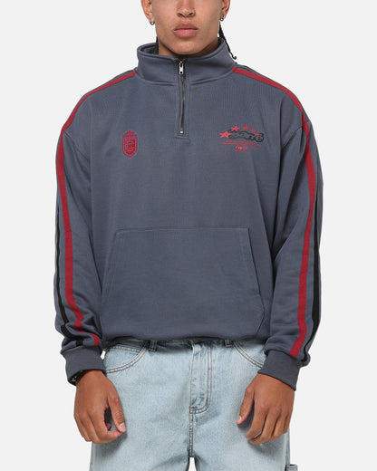 Carre Footie 1/4 Zip Crewneck Vintage Navy