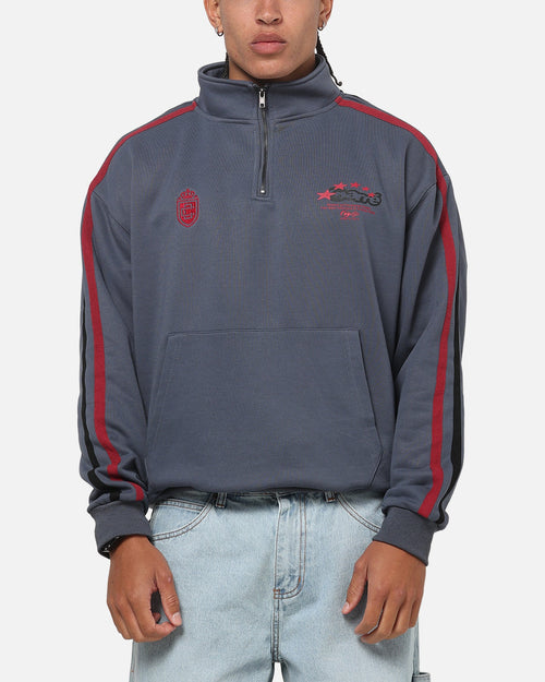 Carre Footie 1/4 Zip Crewneck Vintage Navy