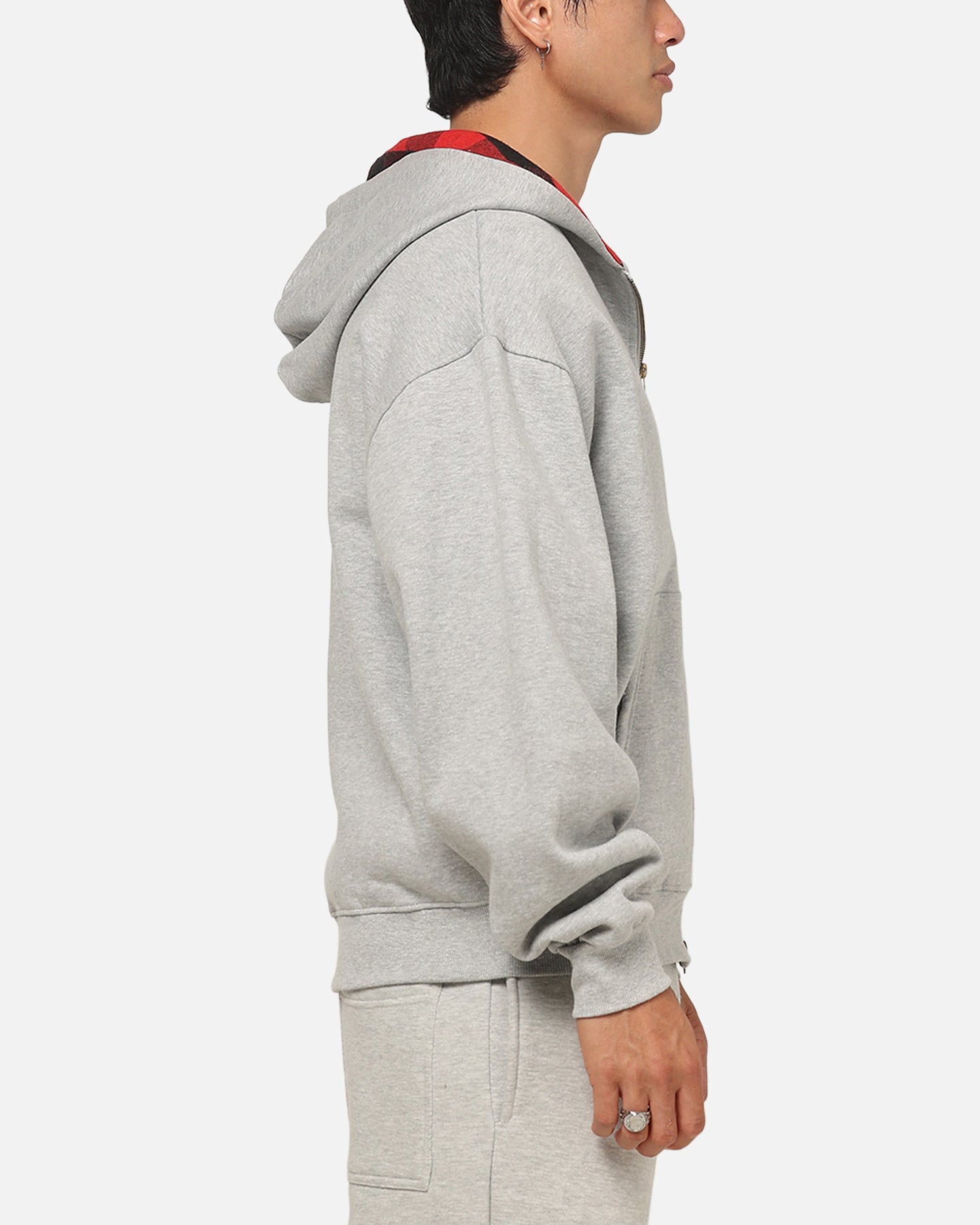 Carre True Form Hoodie Grey Marle/Plaid