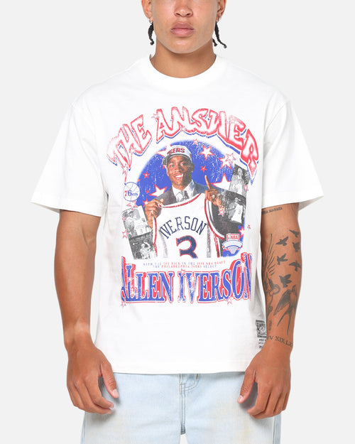 Mitchell & Ness Allen Iverson Star Burster T-Shirt Vintage White