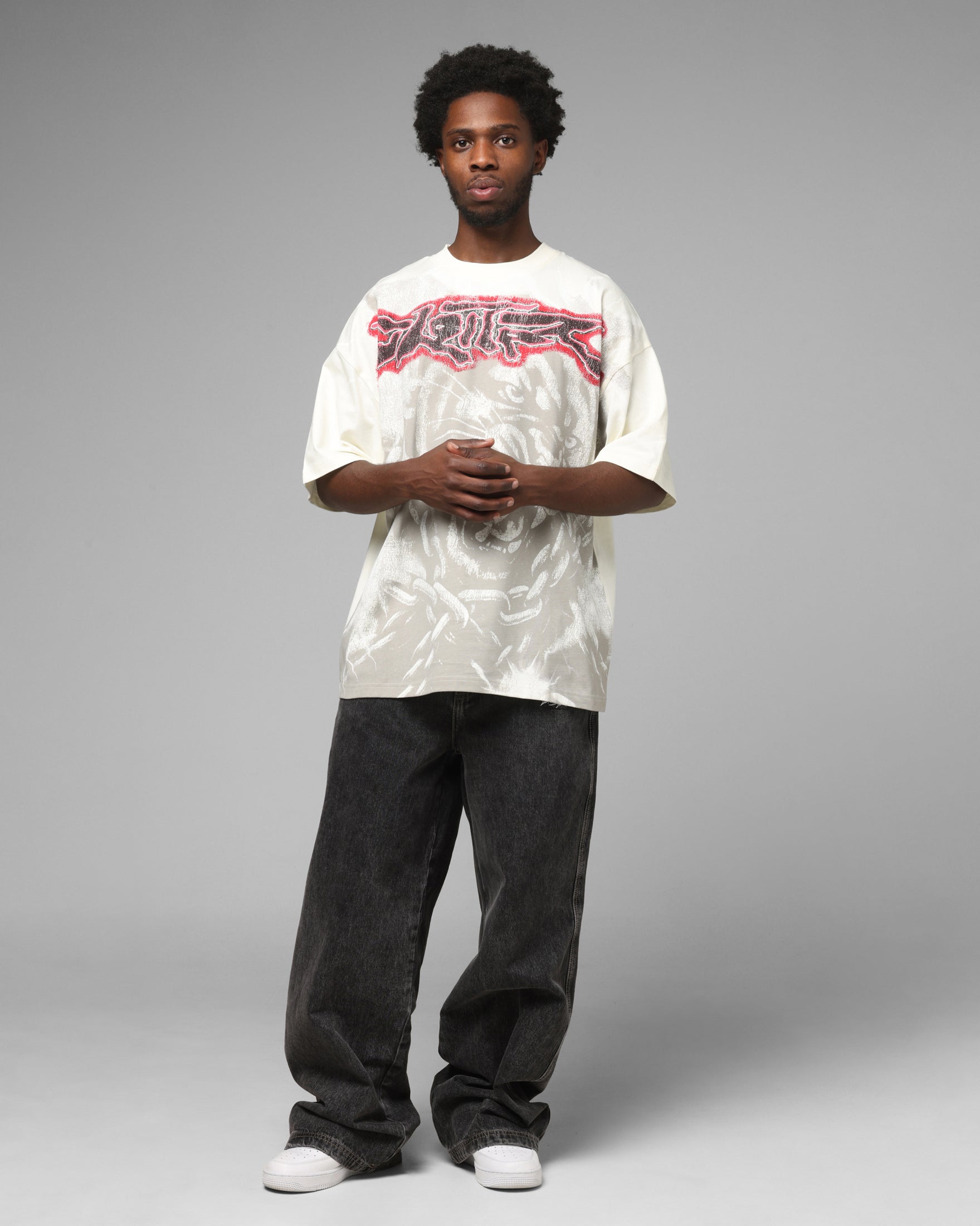 Loiter Airbrush Panther T-Shirt White
