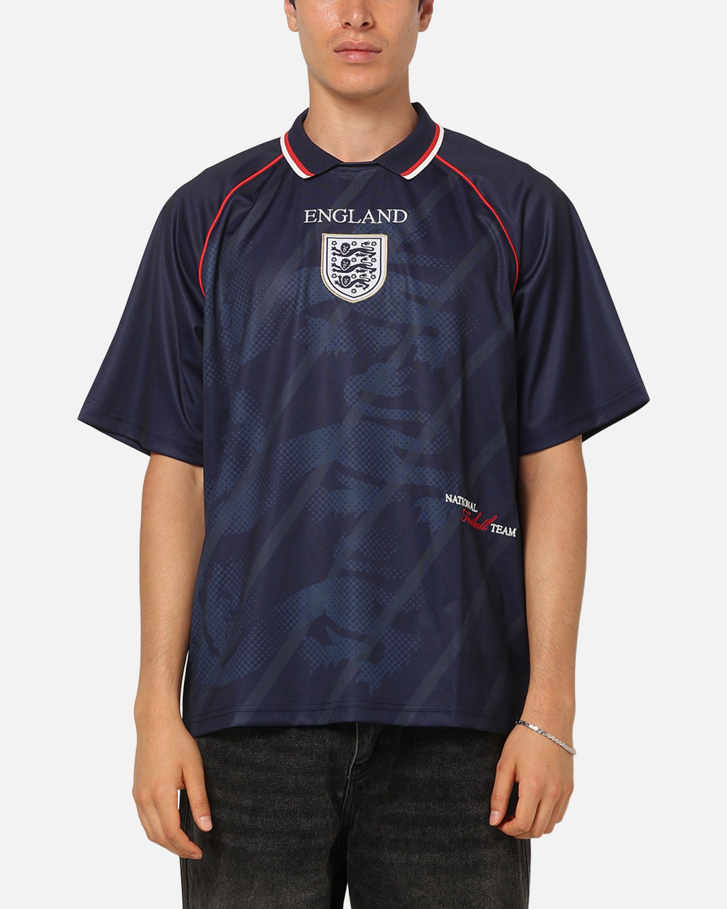 Majestic Athletic England Mesh Jersey Navy