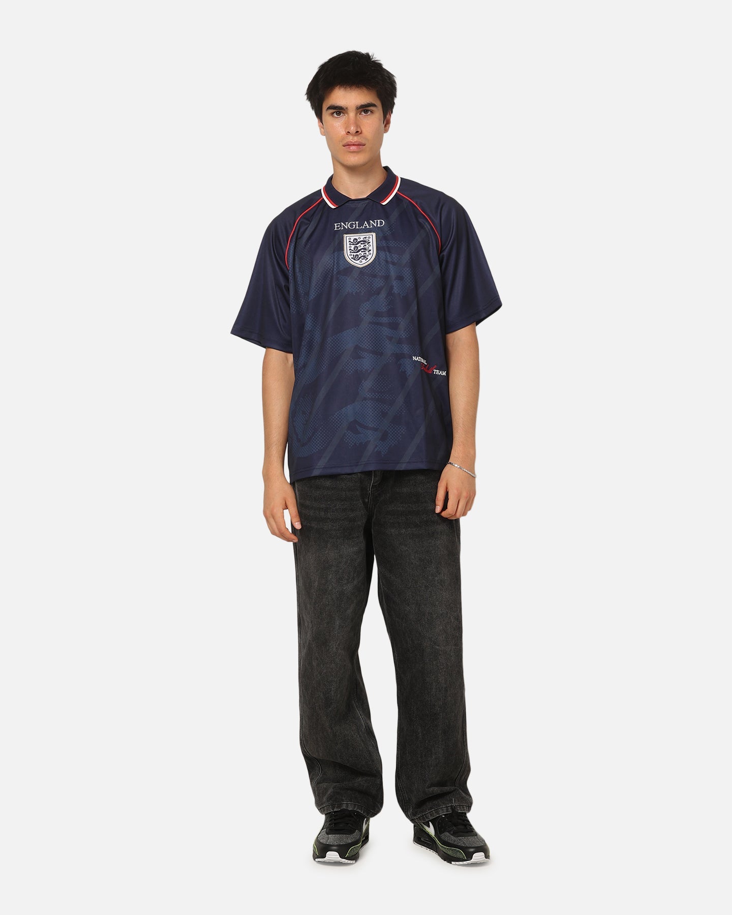 Majestic Athletic England Mesh Jersey Navy