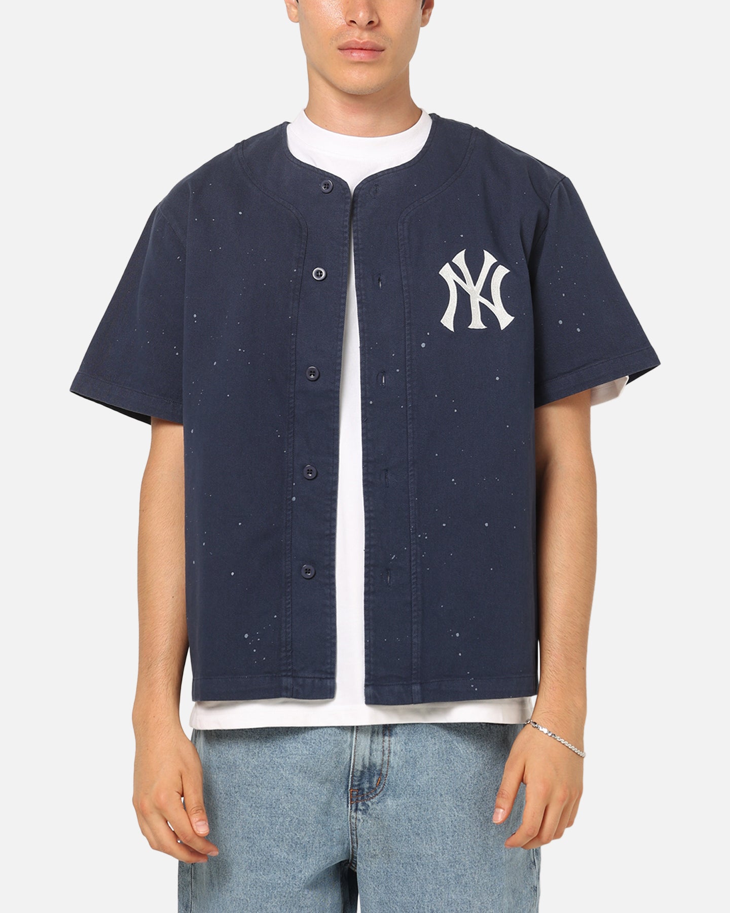 Majestic Athletic New York Yankees Splat Baseball T-Shirt Indigo