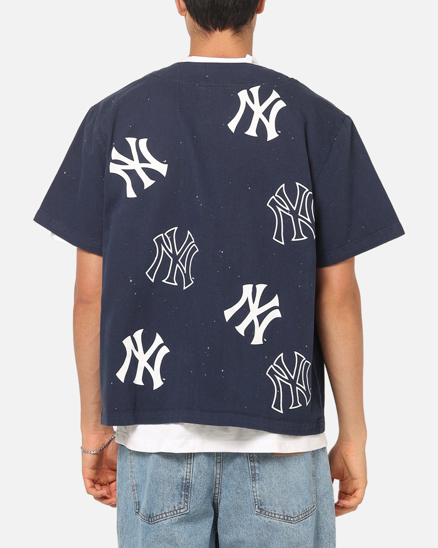 Majestic Athletic New York Yankees Splat Baseball T-Shirt Indigo