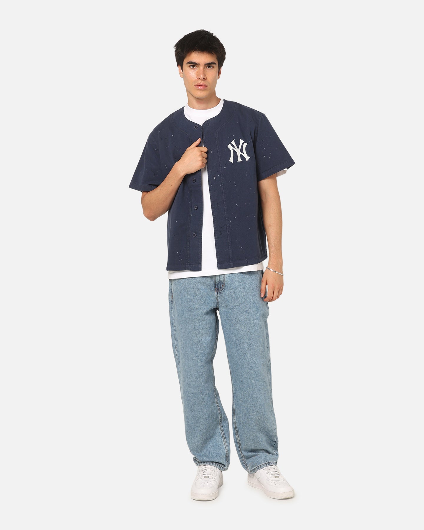 Majestic Athletic New York Yankees Splat Baseball T-Shirt Indigo