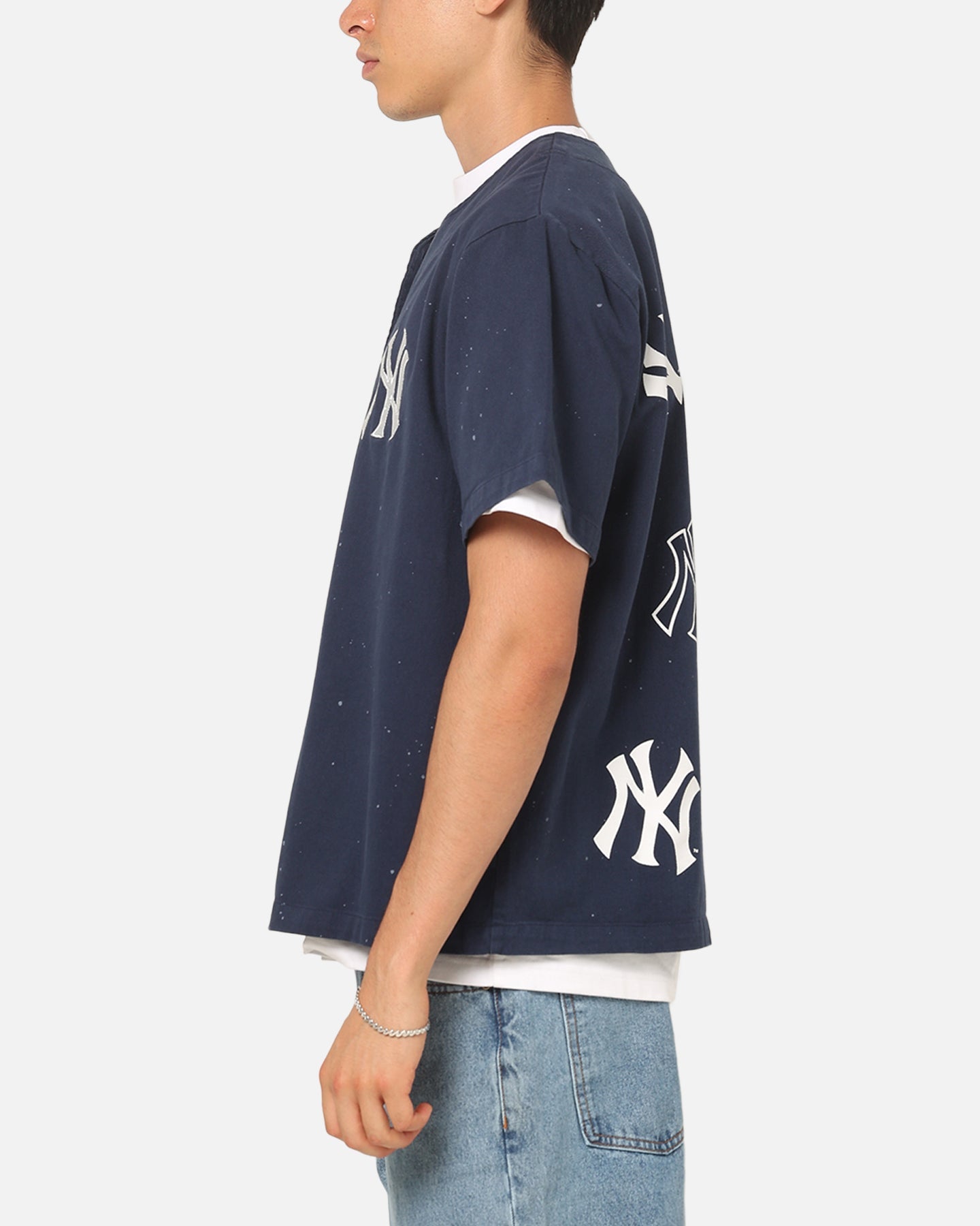 Majestic Athletic New York Yankees Splat Baseball T-Shirt Indigo